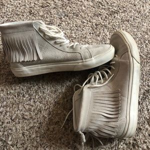 High Top Suede Fringe Vans